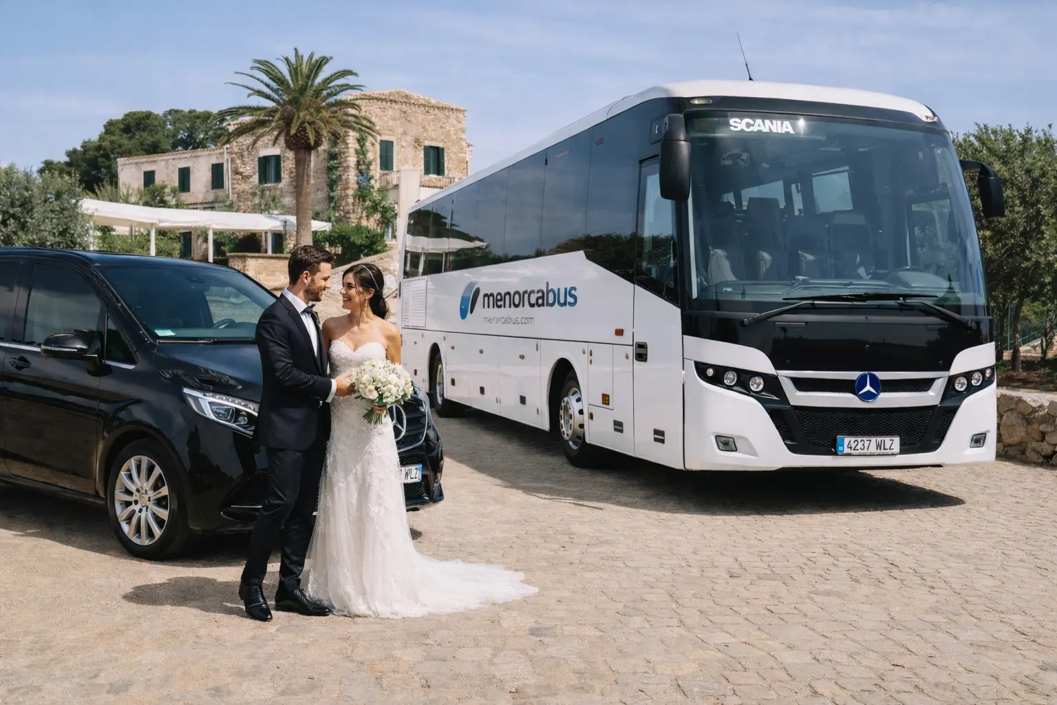 Autobuses y VTC para tu boda en Menorca